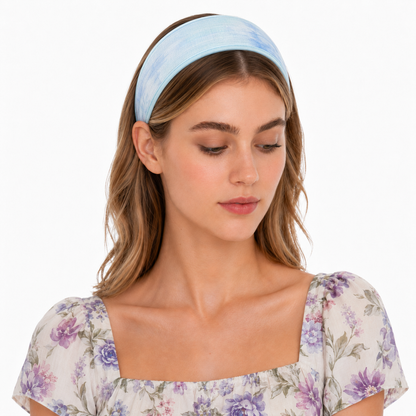 Printed mesh wide headband