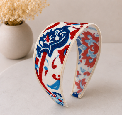Printed mesh wide headband