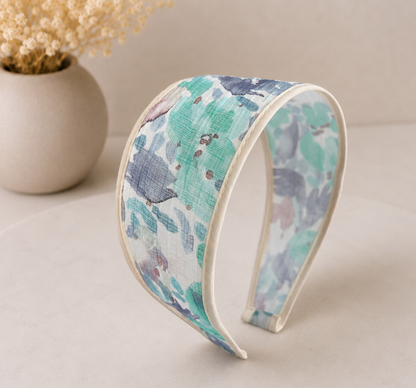 Printed mesh wide headband