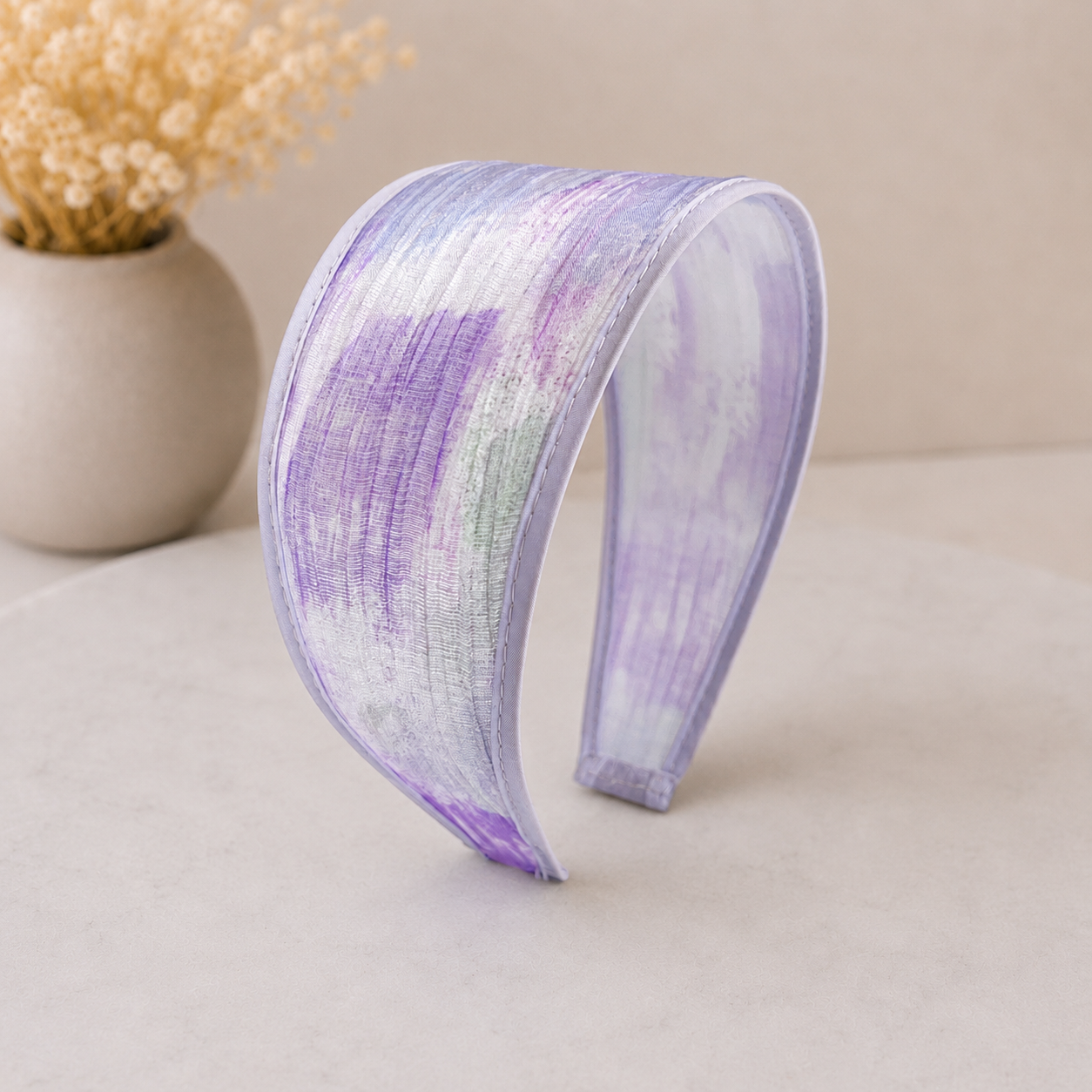 Printed mesh wide headband