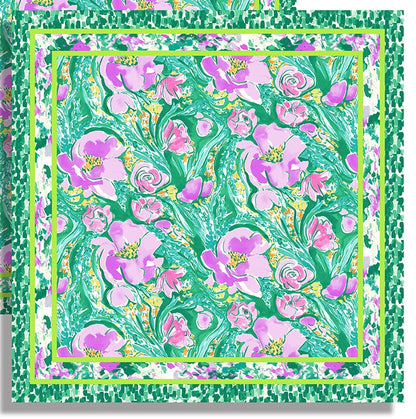 Square scarf in green
