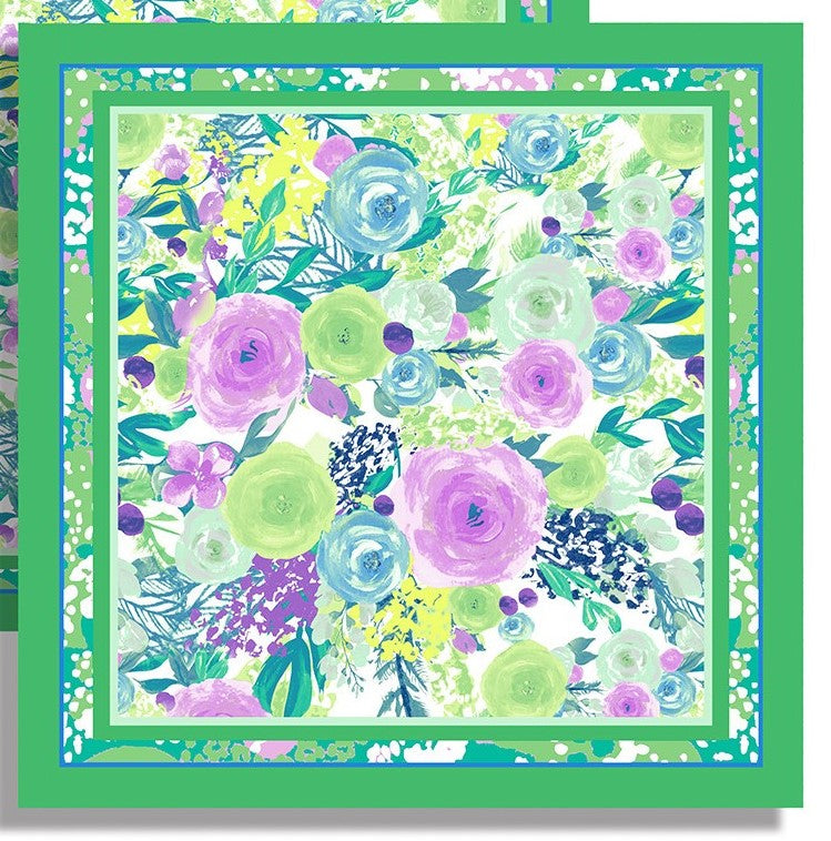 Square scarf in green