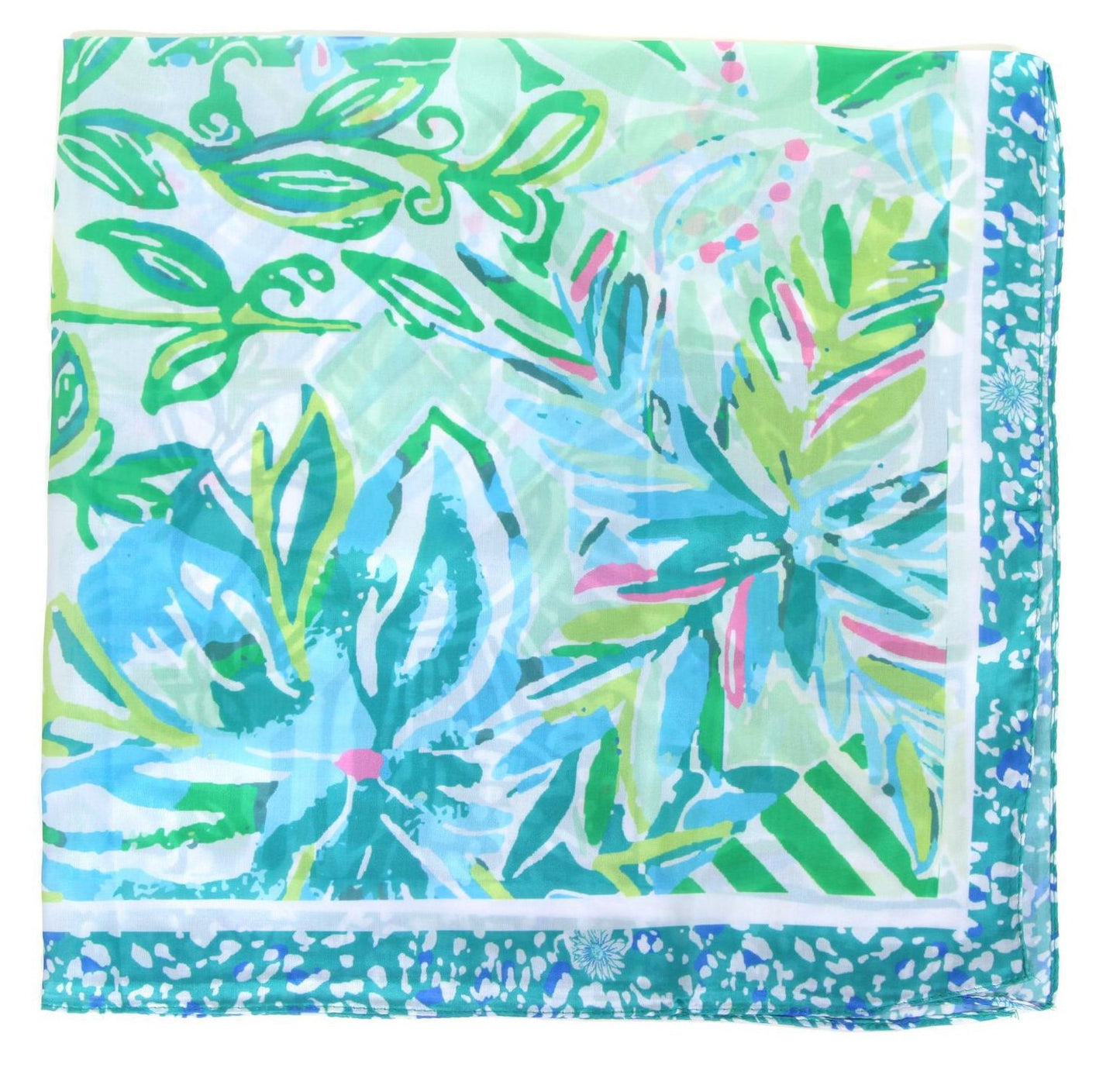 Square scarf in green