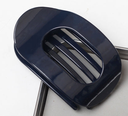 Oval flat acrylic hair claw