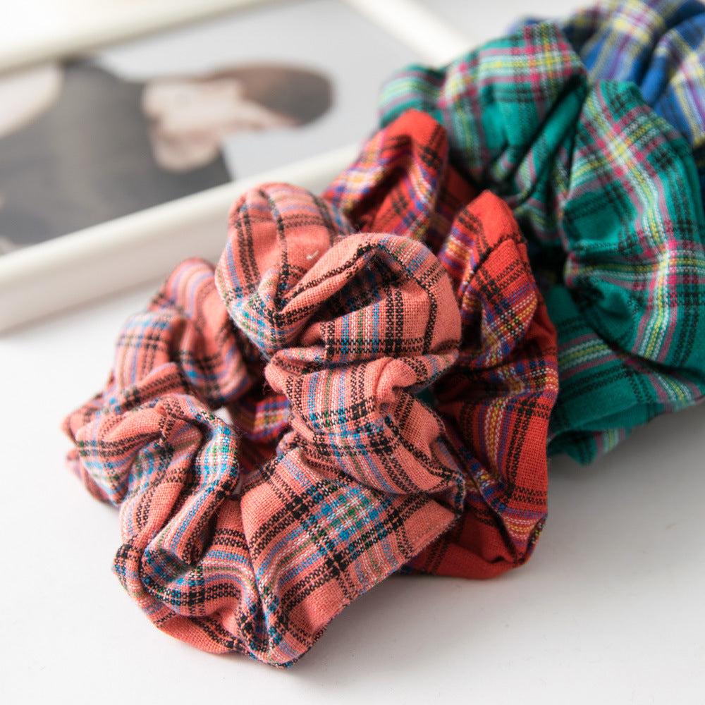 2-pack small plaids scrunchies