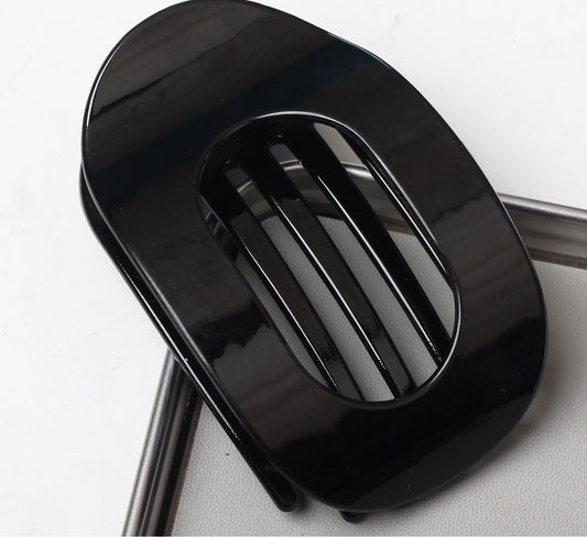 Oval flat acrylic hair claw