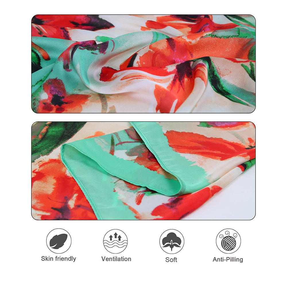 Square scarf in green