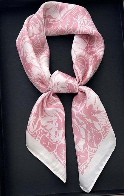 Floral square scarf