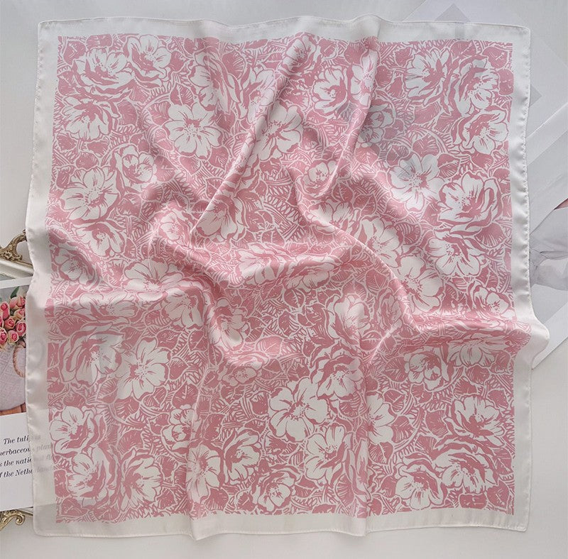 Floral square scarf