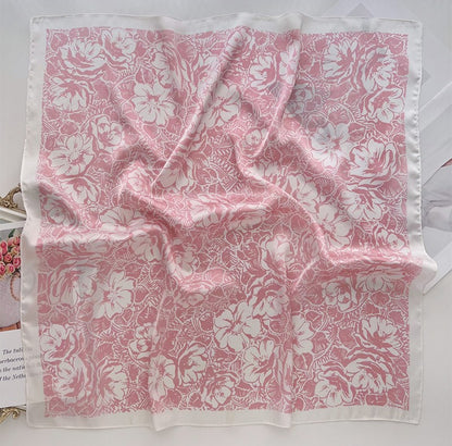 Floral square scarf