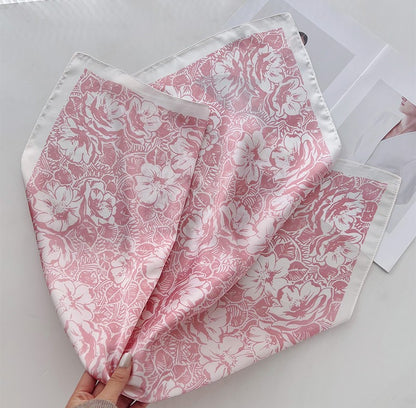 Floral square scarf