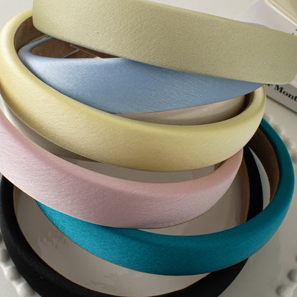 Silky satin thinly padded headband