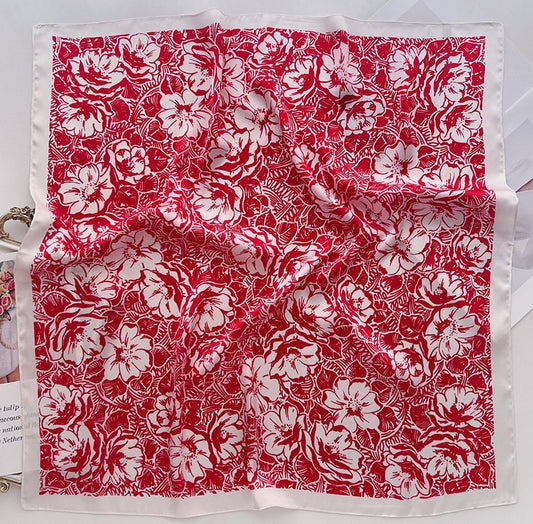 Floral square scarf