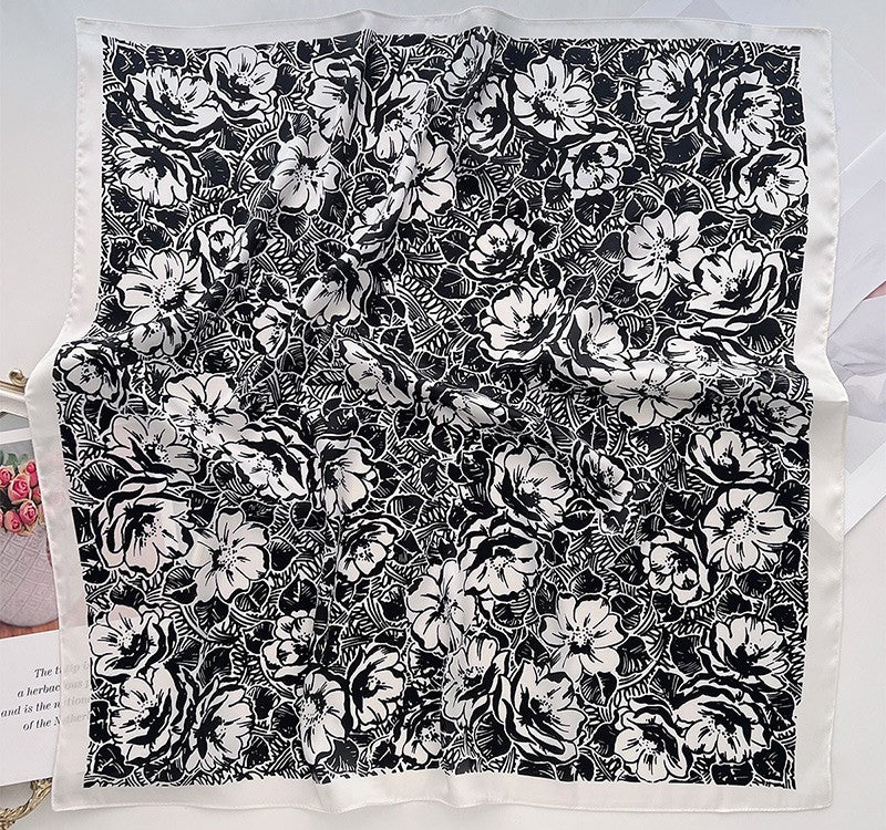 Floral square scarf