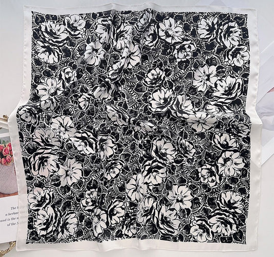 Floral square scarf