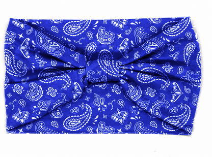 Paisley print knotted bandanna headband