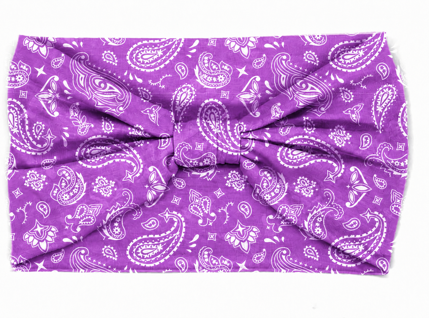 Paisley print knotted bandanna headband