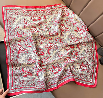 Paisley print square scarf