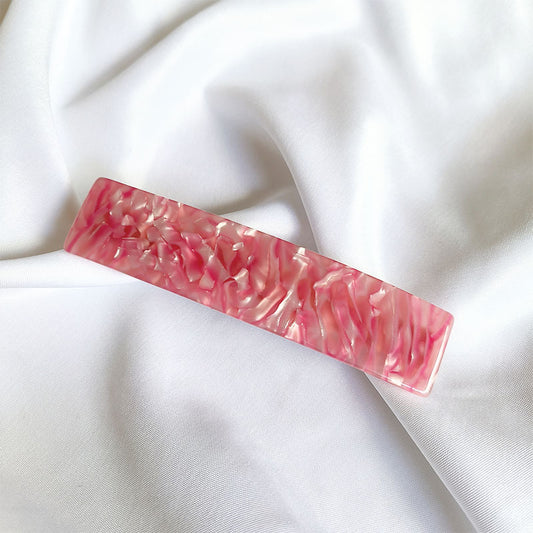 Large resin hair barrette in multi colours