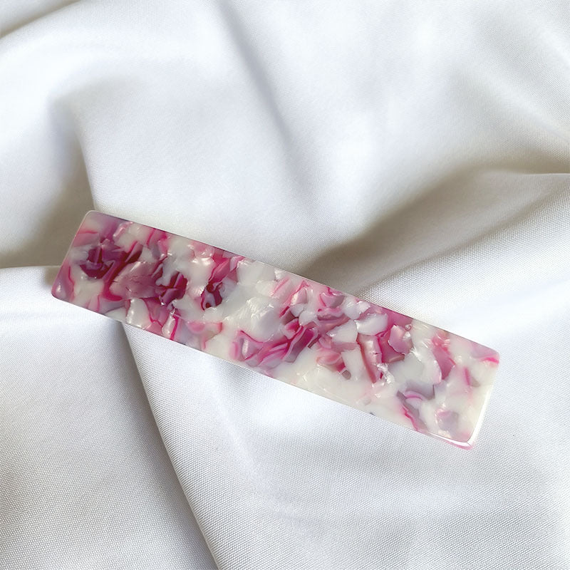 Large resin hair barrette in multi colours