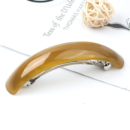Large arch rectangle resin barrette