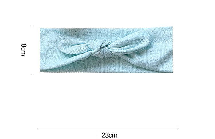 Knitted headband with bow