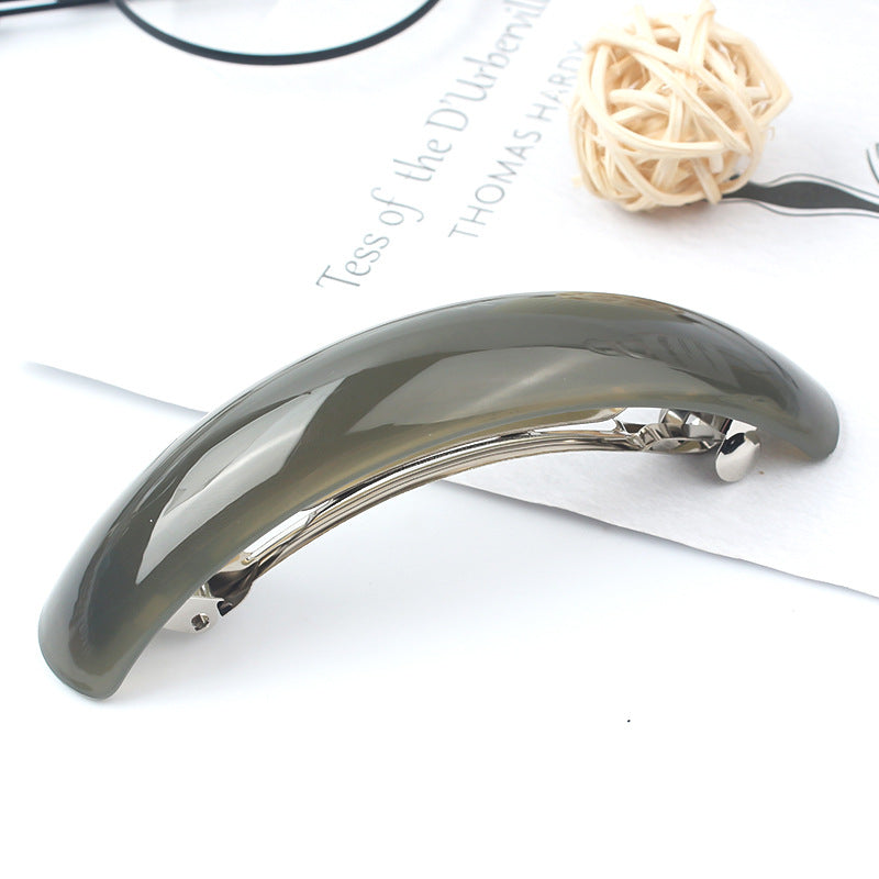 Large arch rectangle resin barrette