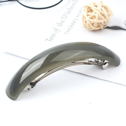 Large arch rectangle resin barrette