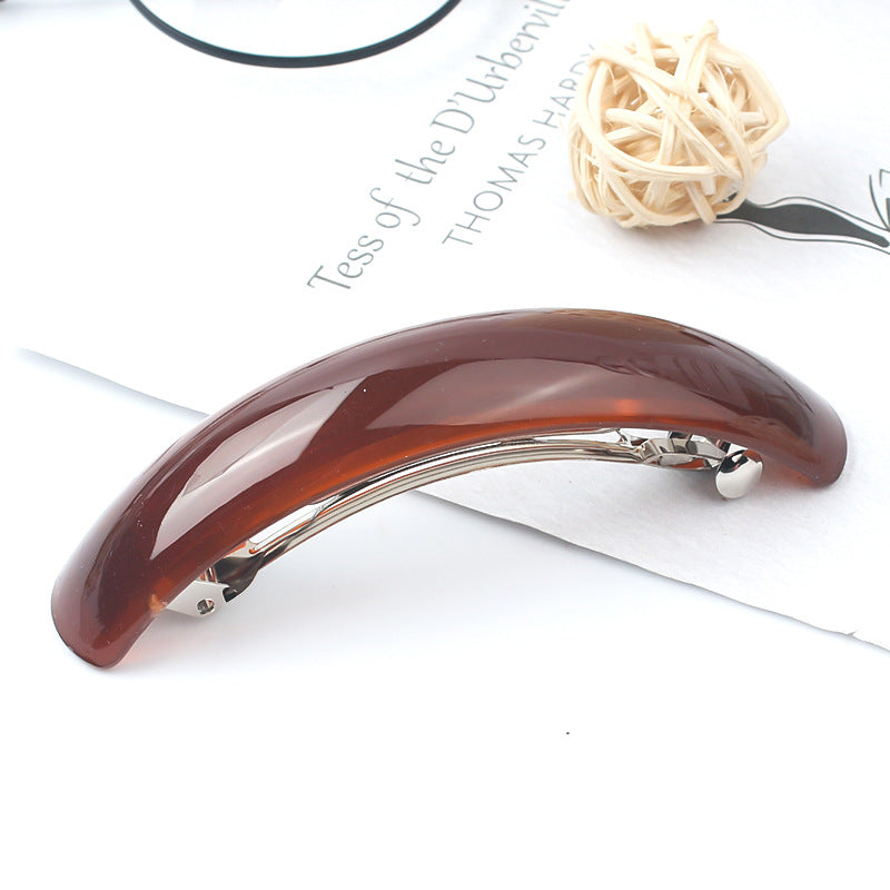 Large arch rectangle resin barrette