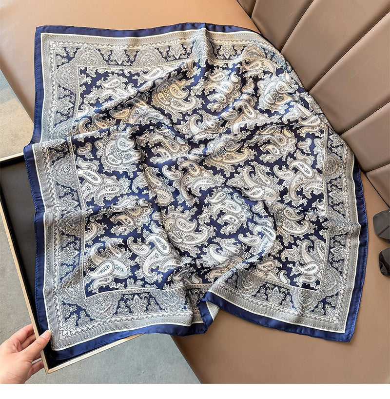 Paisley print square scarf