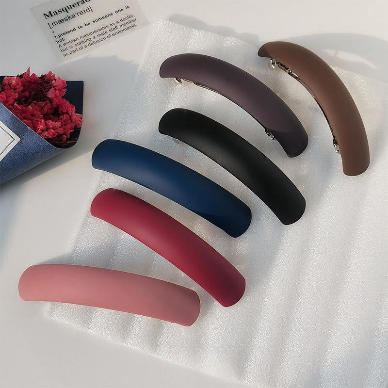 Large arch rectangle resin barrette