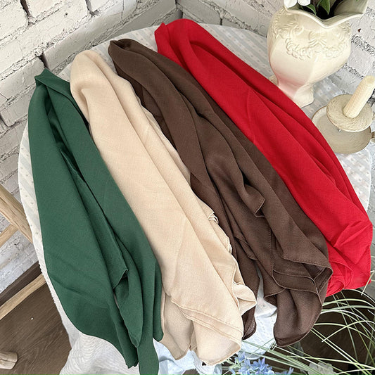 Plain square scarf