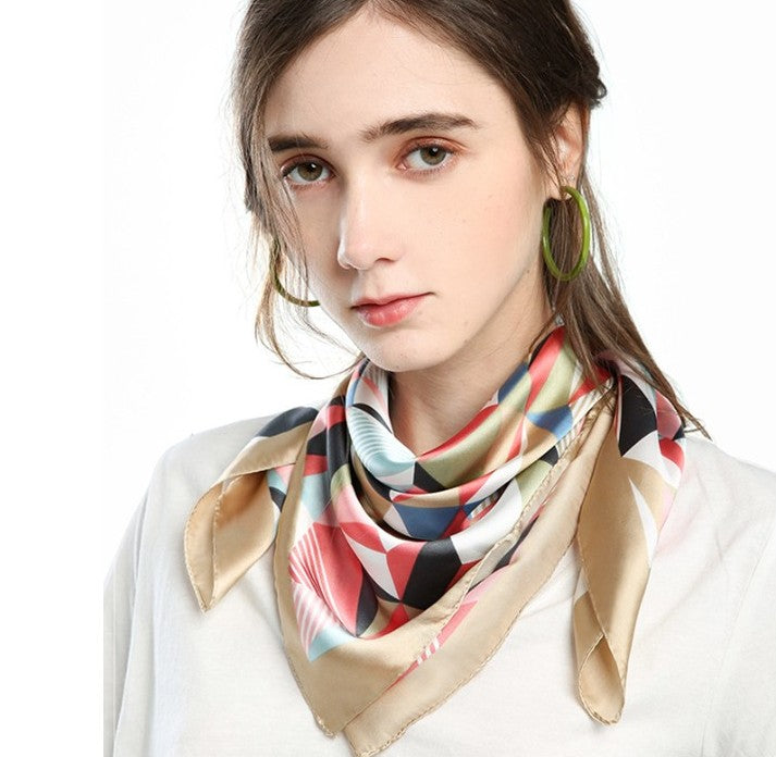 Printed square scarf