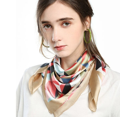 Printed square scarf
