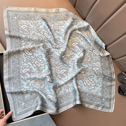 Paisley print square scarf