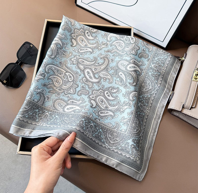 Paisley print square scarf