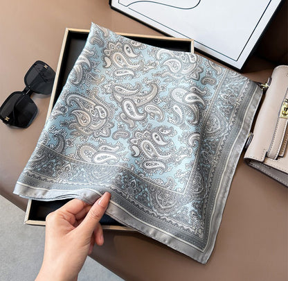 Paisley print square scarf