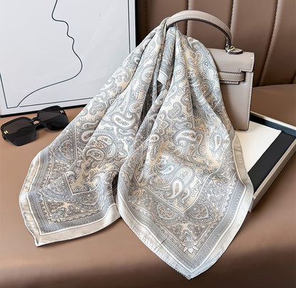 Paisley print square scarf