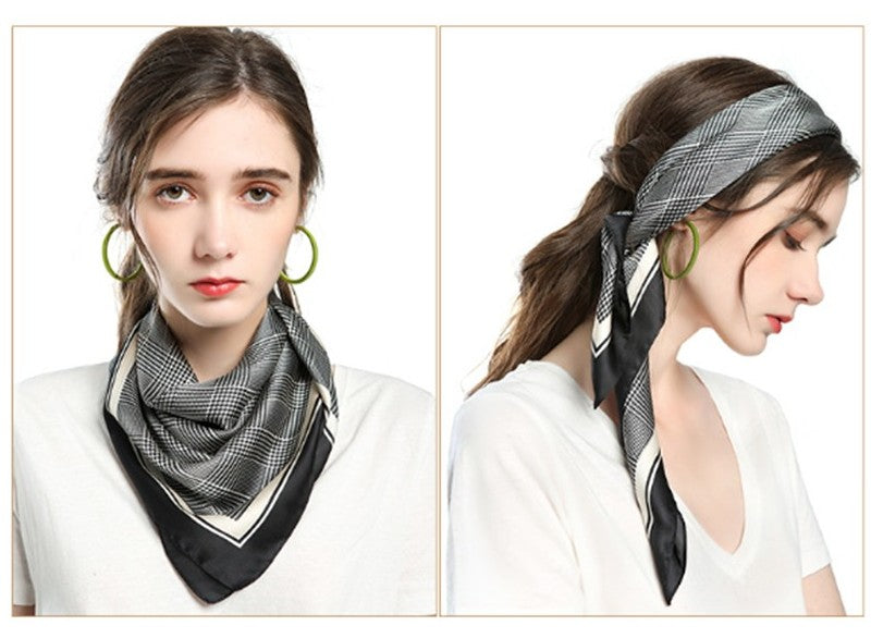 Printed square scarf