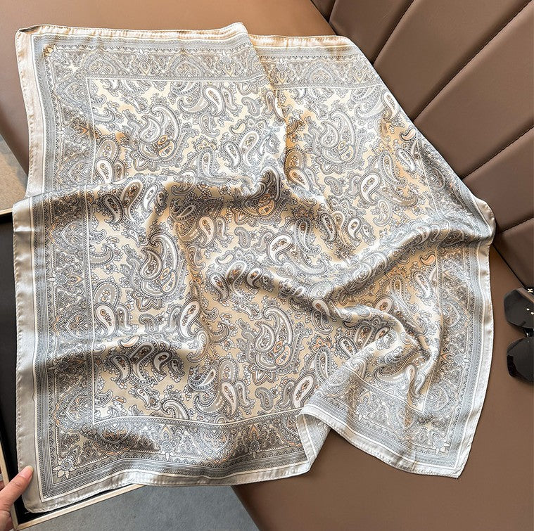 Paisley print square scarf