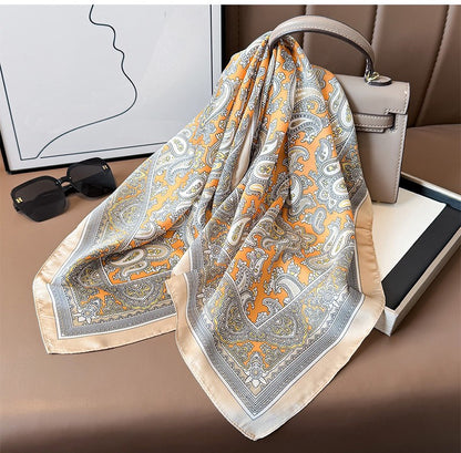 Paisley print square scarf