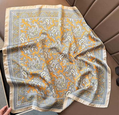 Paisley print square scarf