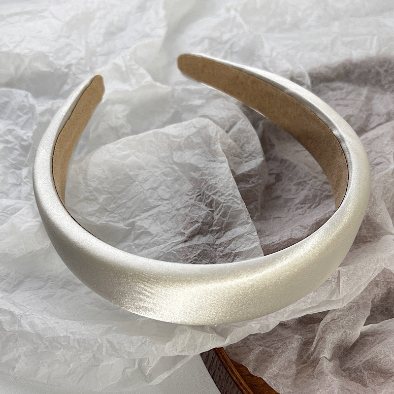 Silky satin padded Alice headband