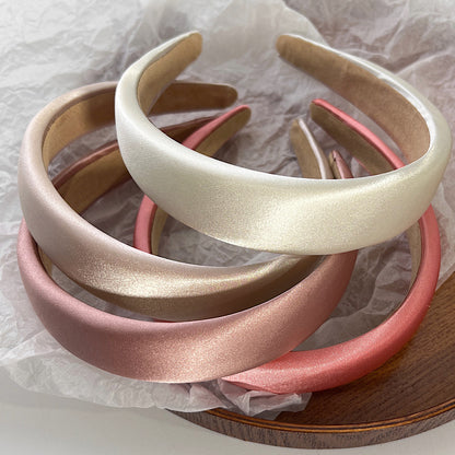 Silky satin padded Alice headband