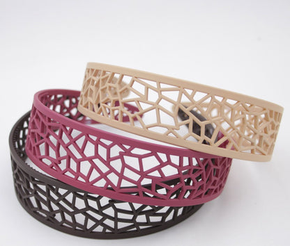 Hollow acrylic headband