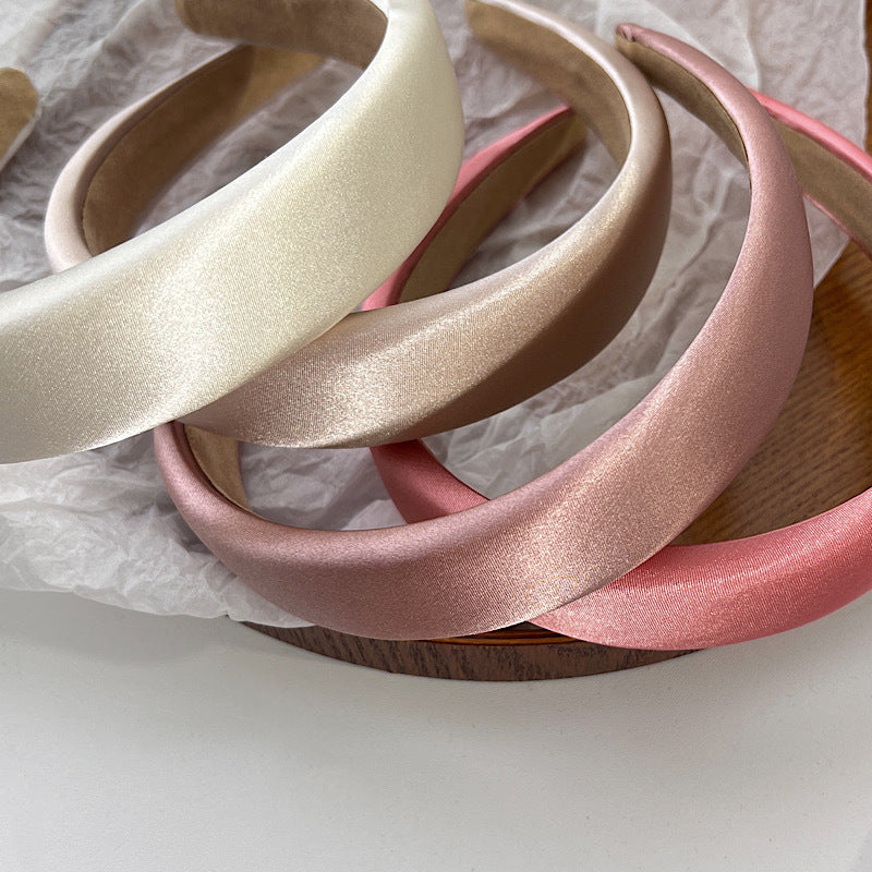 Silky satin padded Alice headband