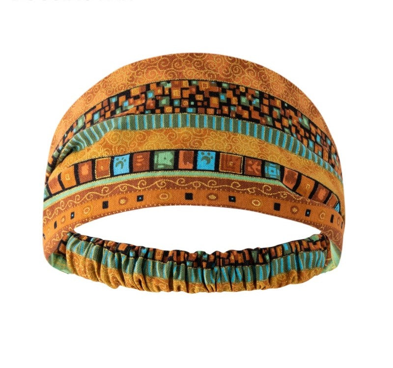 Ethnic style multi-coloured bandanna headband