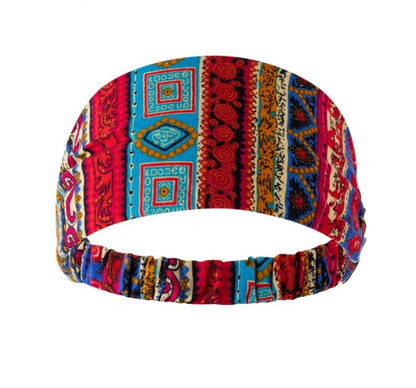 Ethnic style multi-coloured bandanna headband