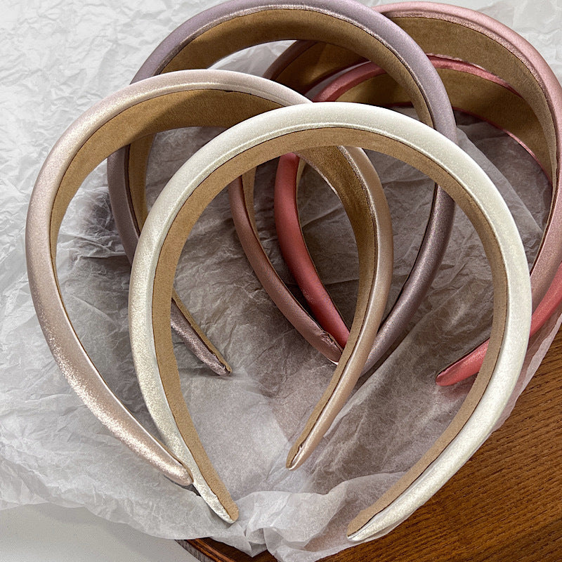 Silky satin padded Alice headband