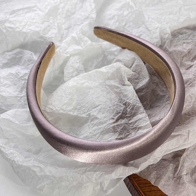 Silky satin padded Alice headband